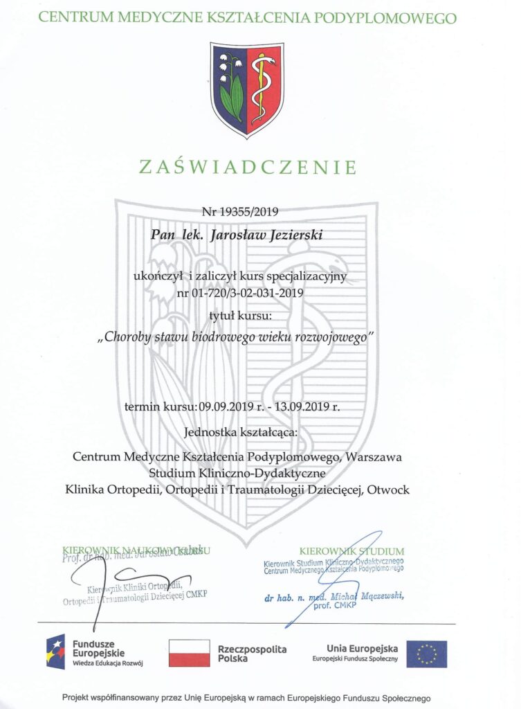 Certyfikat- Jarosław Jezierski